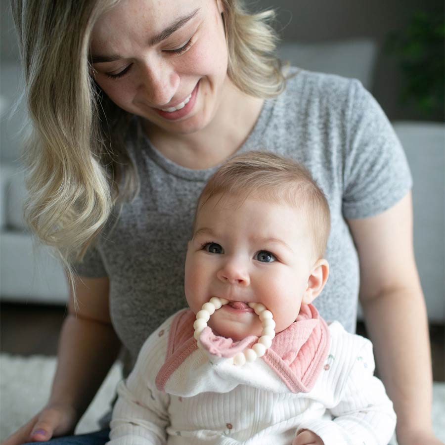 Dr. Brown’s® Muslin Bandana Bibs with Flexees™ Beaded Teether Ring
