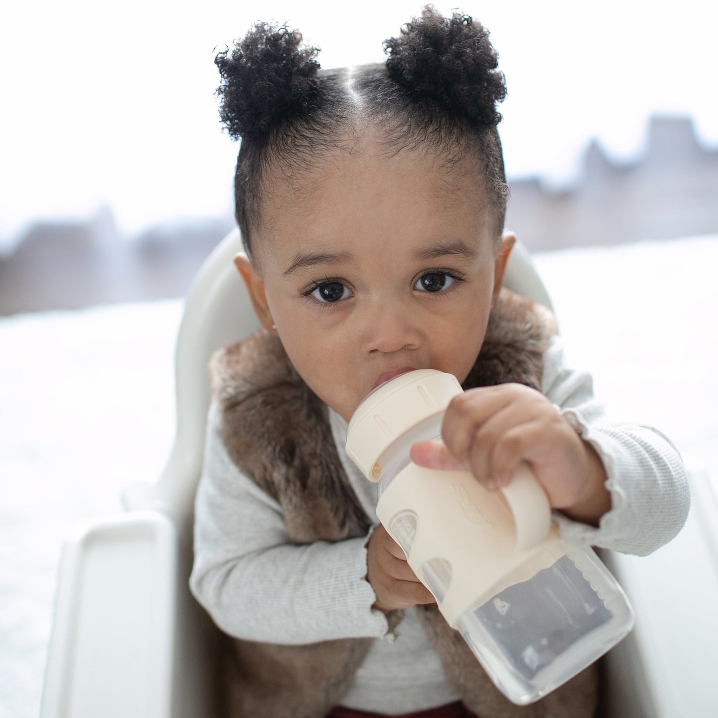 Dr. Brown's Milestones Wide-Neck Sippy Spout Bottle with Silicone Handles, 9 oz/270 mL