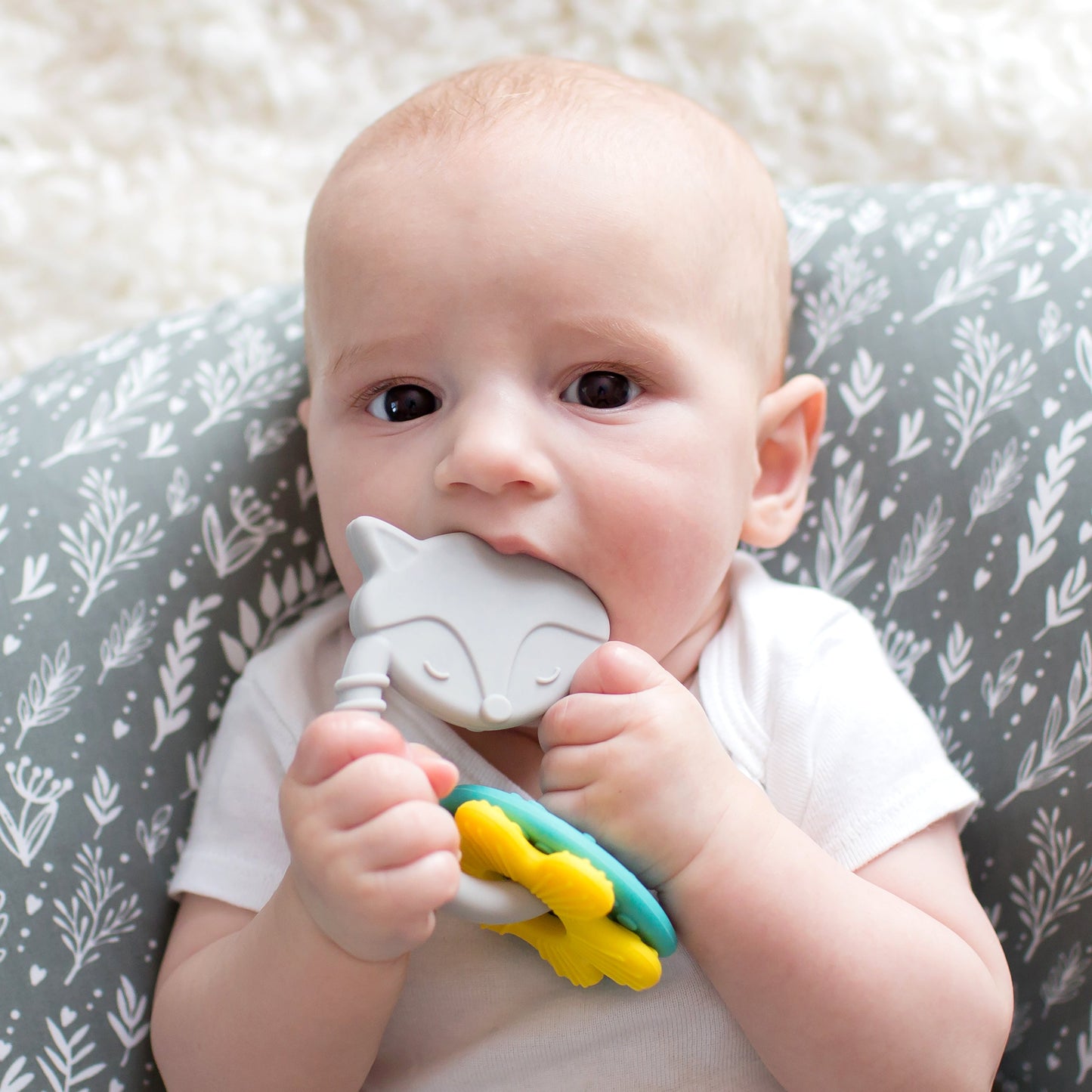 Dr. Brown’s® Learning Loop Silicone Ring Teether, Fox