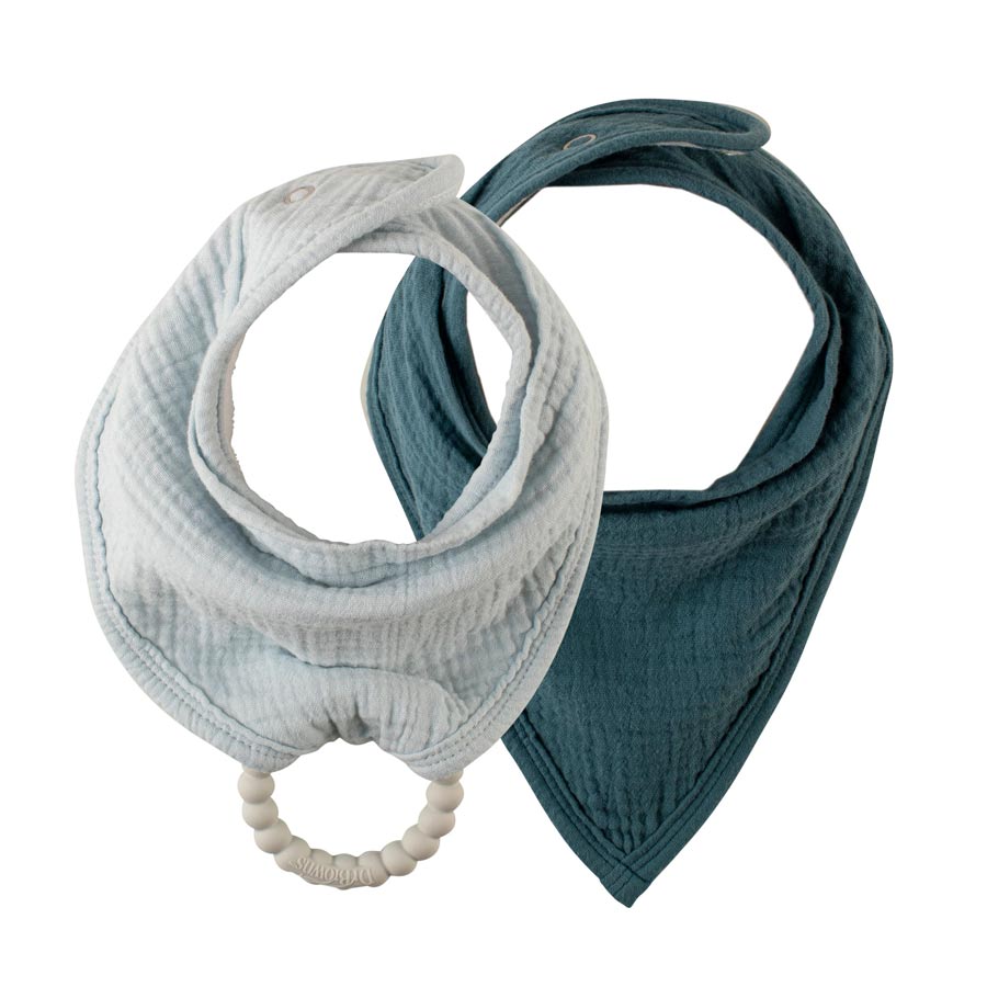Dr. Brown’s® Muslin Bandana Bibs with Flexees™ Beaded Teether Ring