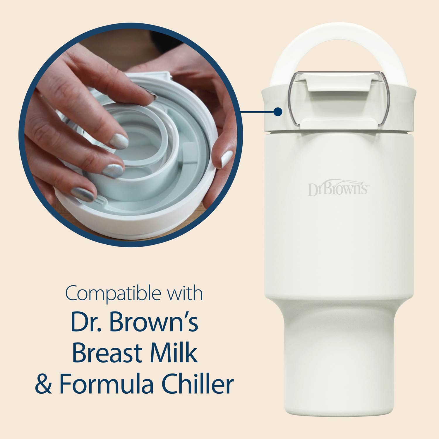 Dr. Brown's Silicone Rings for Breast Milk & Formula Chiller – 2 Pieces