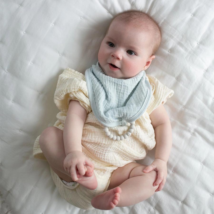 Dr. Brown’s® Muslin Bandana Bibs with Flexees™ Beaded Teether Ring