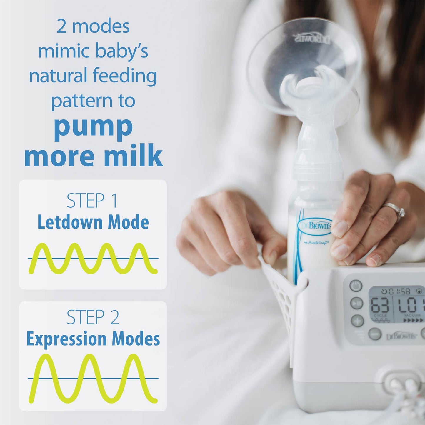 Dr. Brown's Customflow Double Electric Quiet Breast Pump with SoftShape Silicone Shields