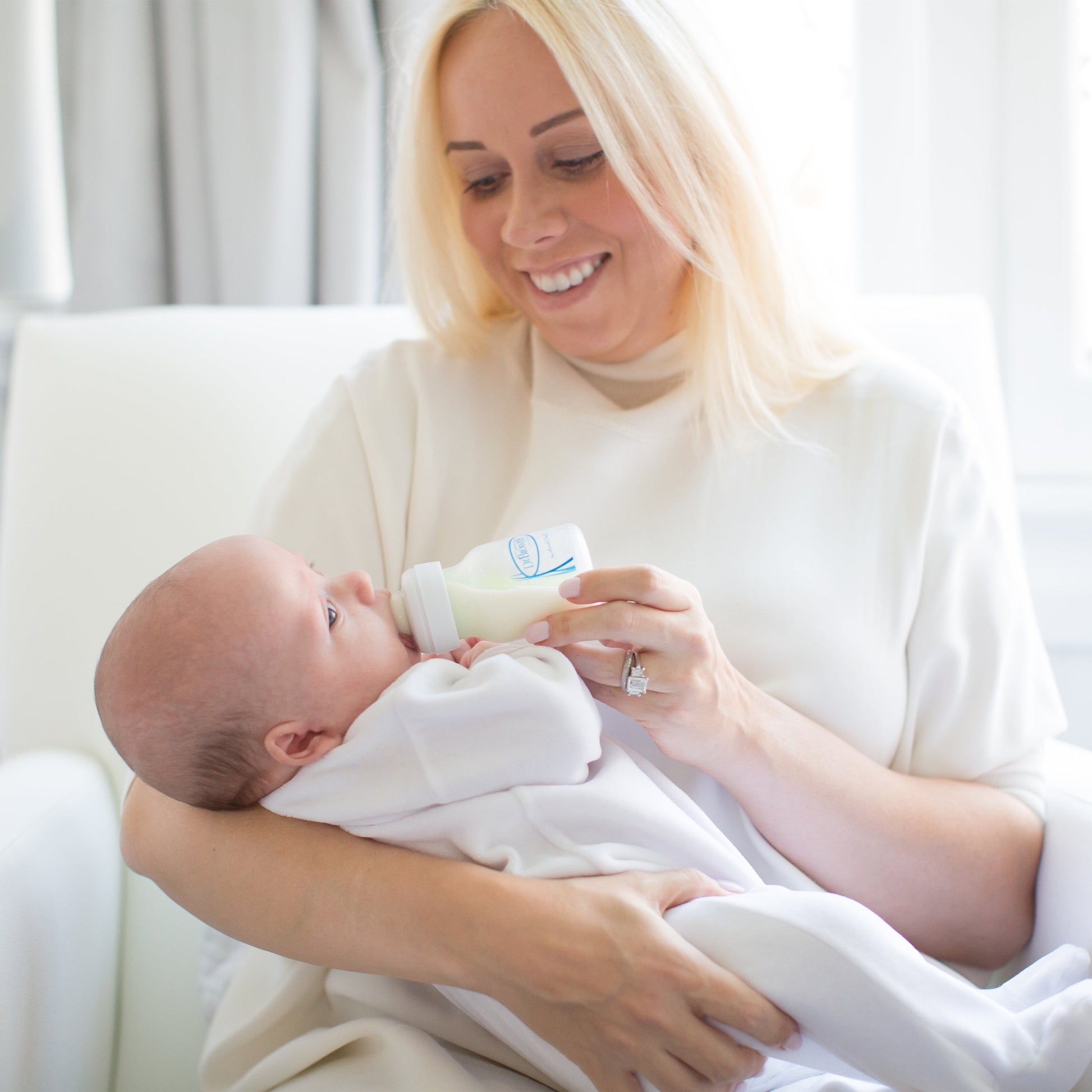 Dr. Brown's Natural Flow Anti-Colic Narrow Baby Bottle, 2oz/60mL with Preemie Flow™ Nipple, 2-Pack