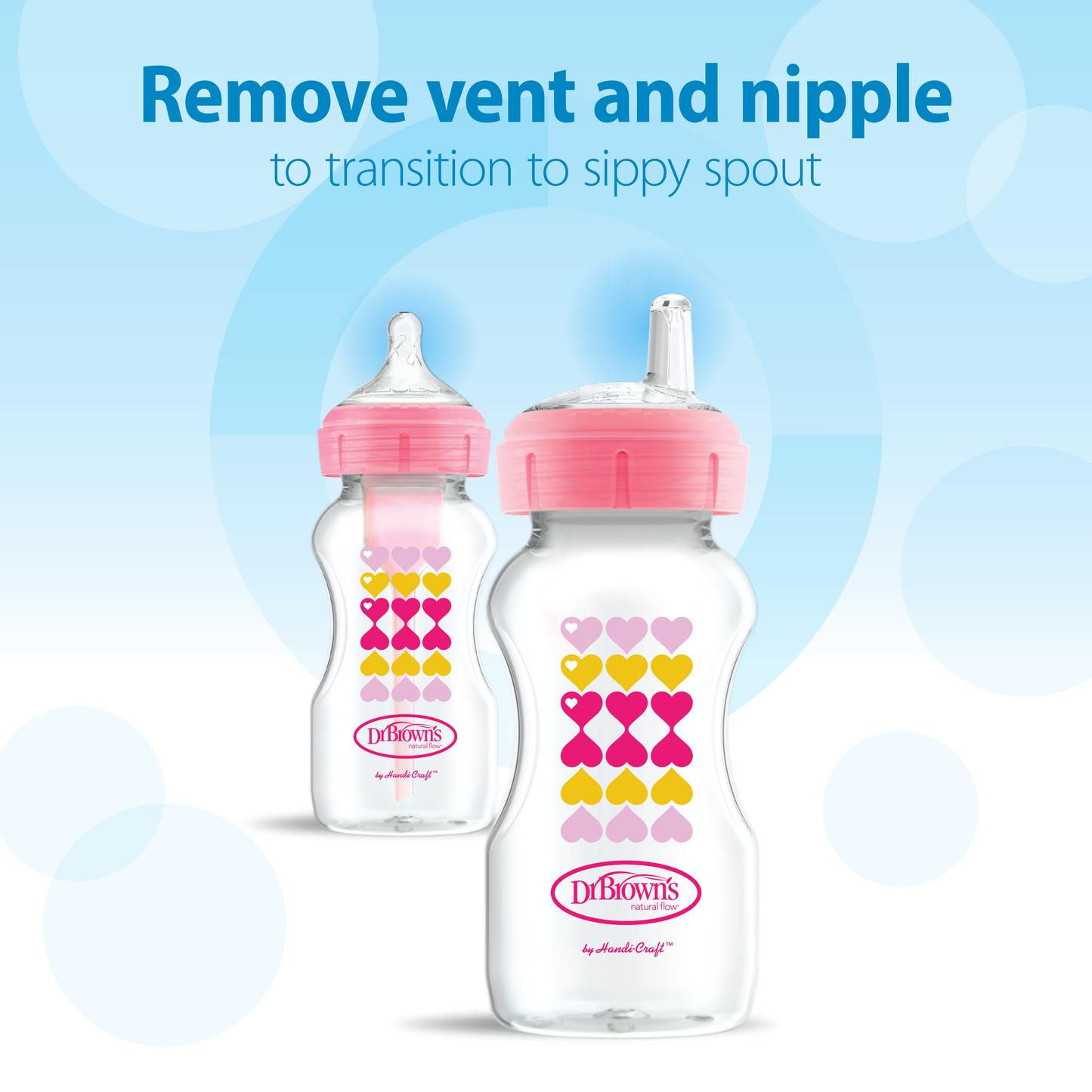 Dr. Brown's Natural Flow Anti-Colic Options+ Wide-Neck Sippy Bottle Starter Kit