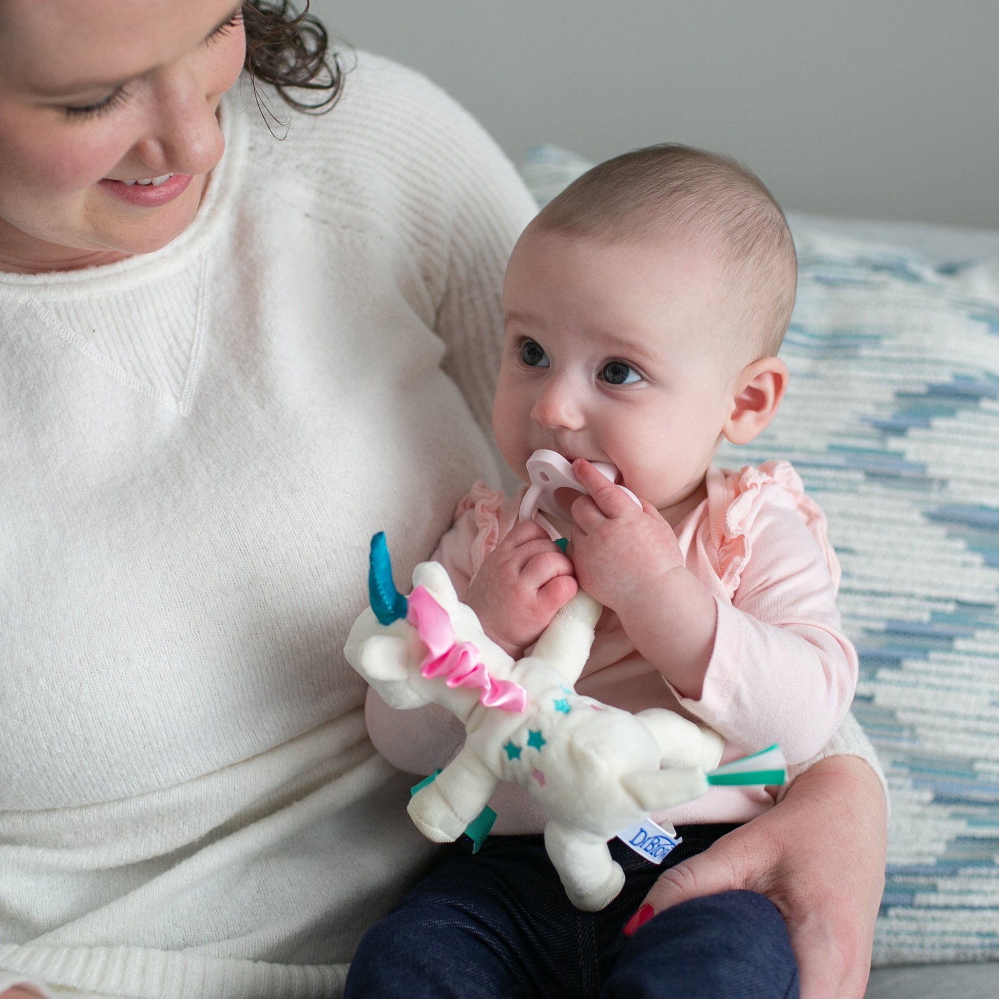 Dr. Brown’s® Lovey Pacifier and Teether Holder, Unicorn