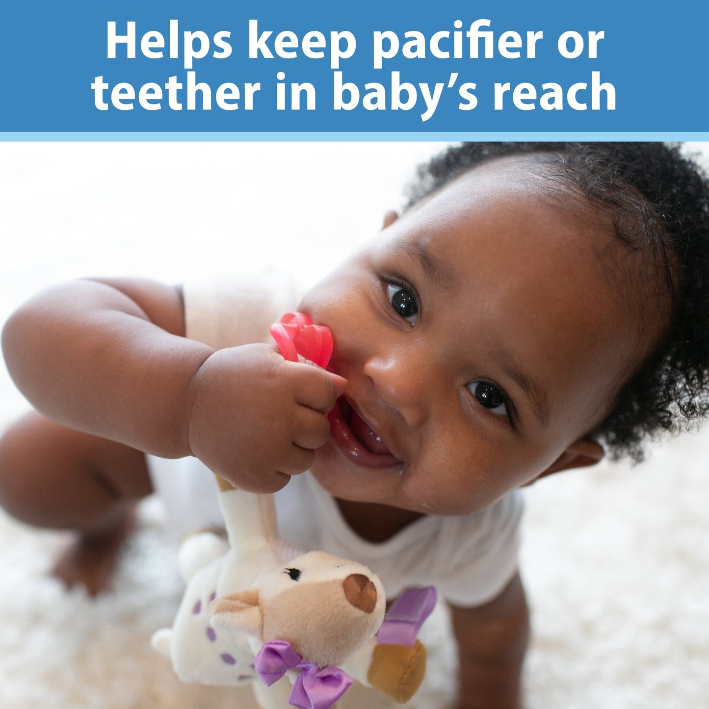Dr. Brown’s® Lovey Pacifier and Teether Holder, Deer