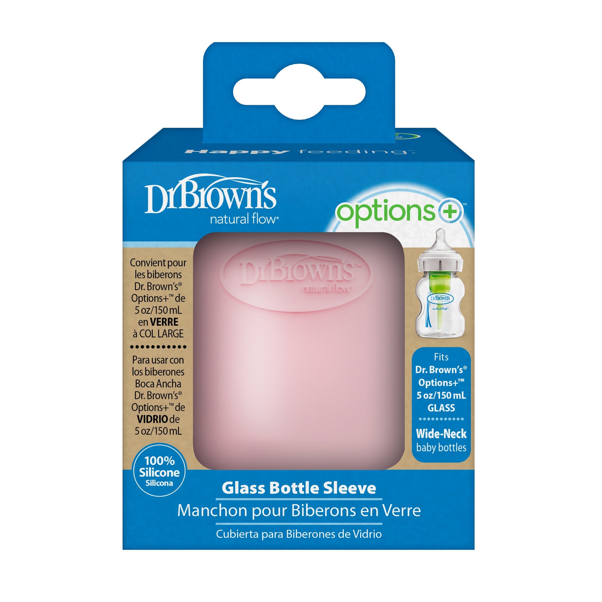 Dr. Brown's Natural Flow® Options+™ Wide-Neck Glass Bottle Silicone Sleeves