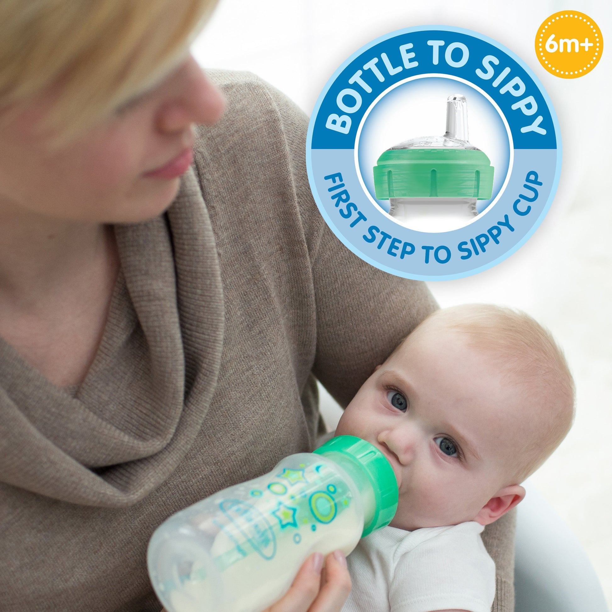 Dr. Brown's Natural Flow Anti-Colic Options+ Wide-Neck Sippy Bottle Starter Kit