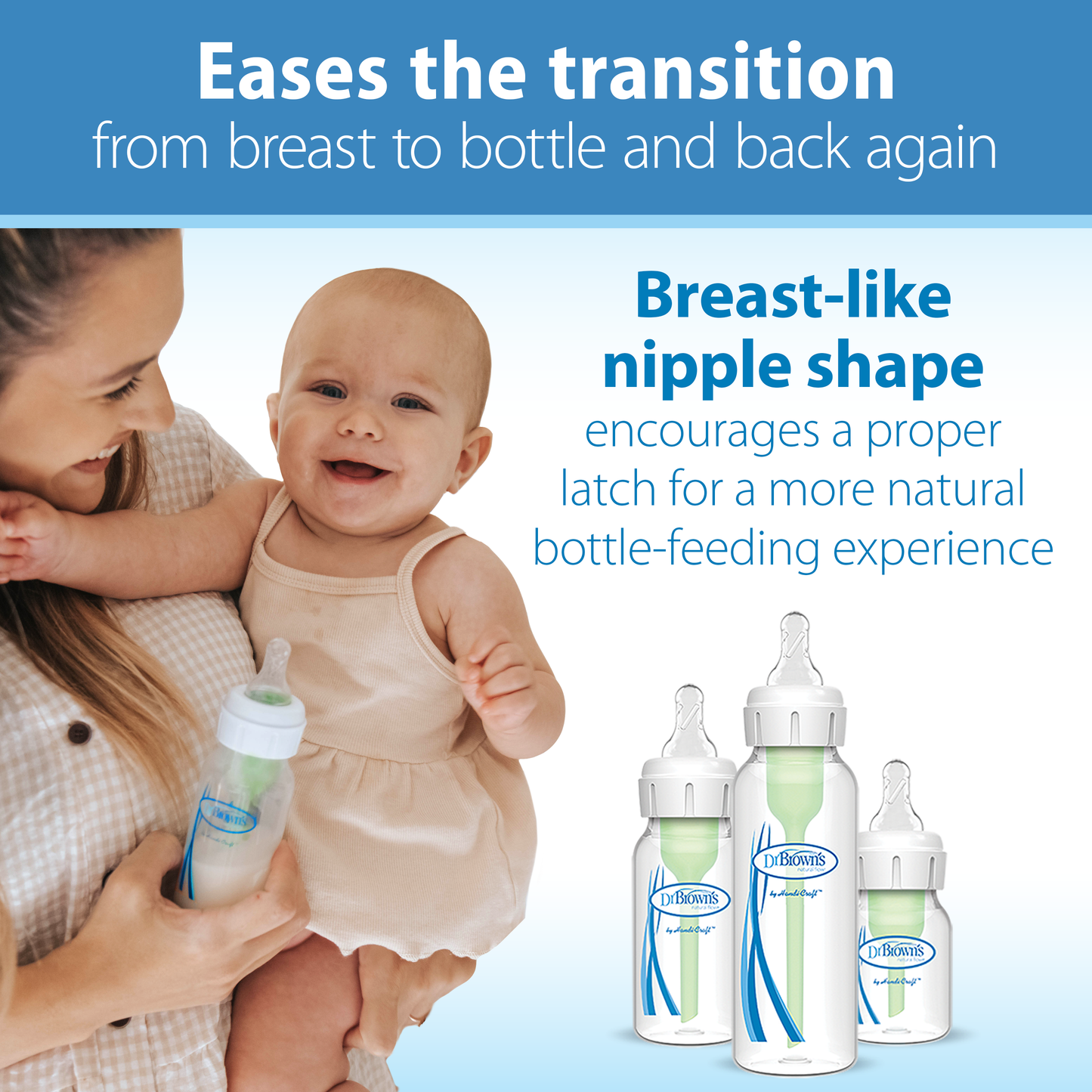 Dr. Brown's Natural Flow Narrow Baby Bottle Silicone Nipple, Level Preemie, 2-Pack