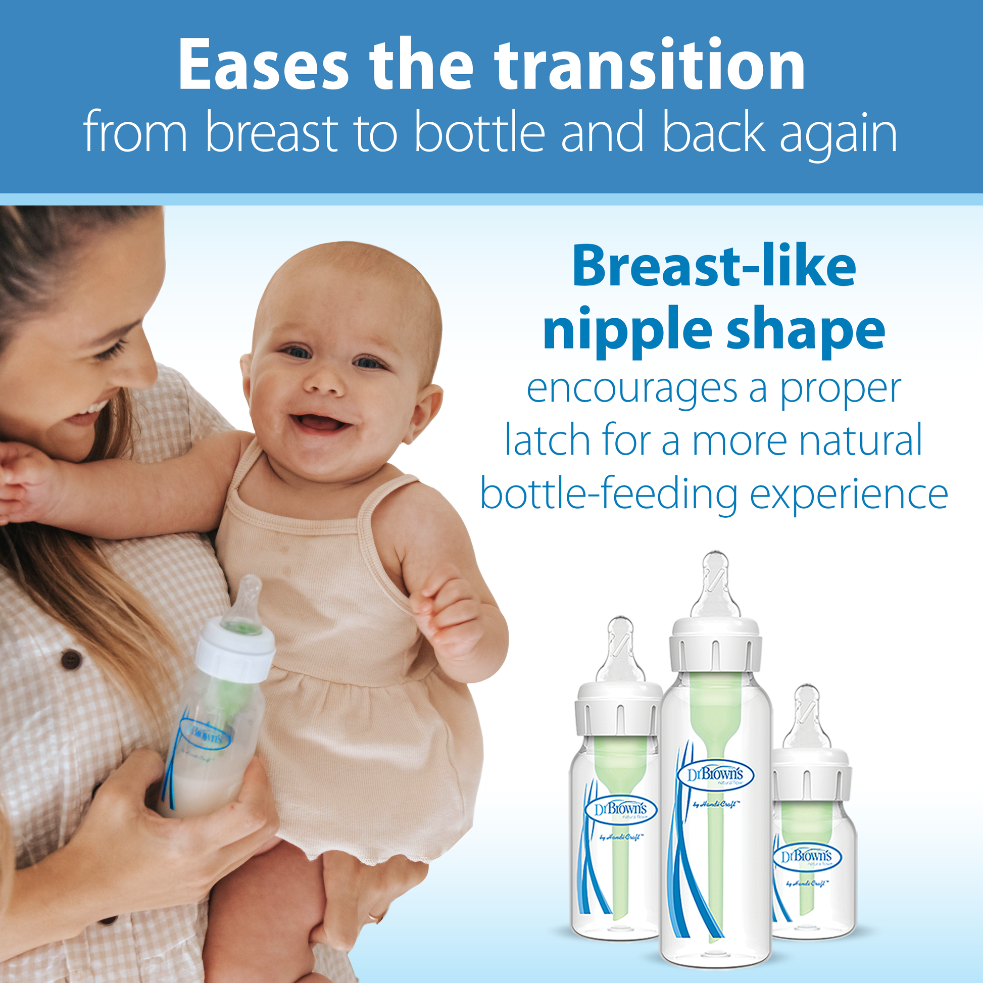 Dr. Brown's Natural Flow Narrow Baby Bottle Silicone Nipple, Level 3, 2-Pack