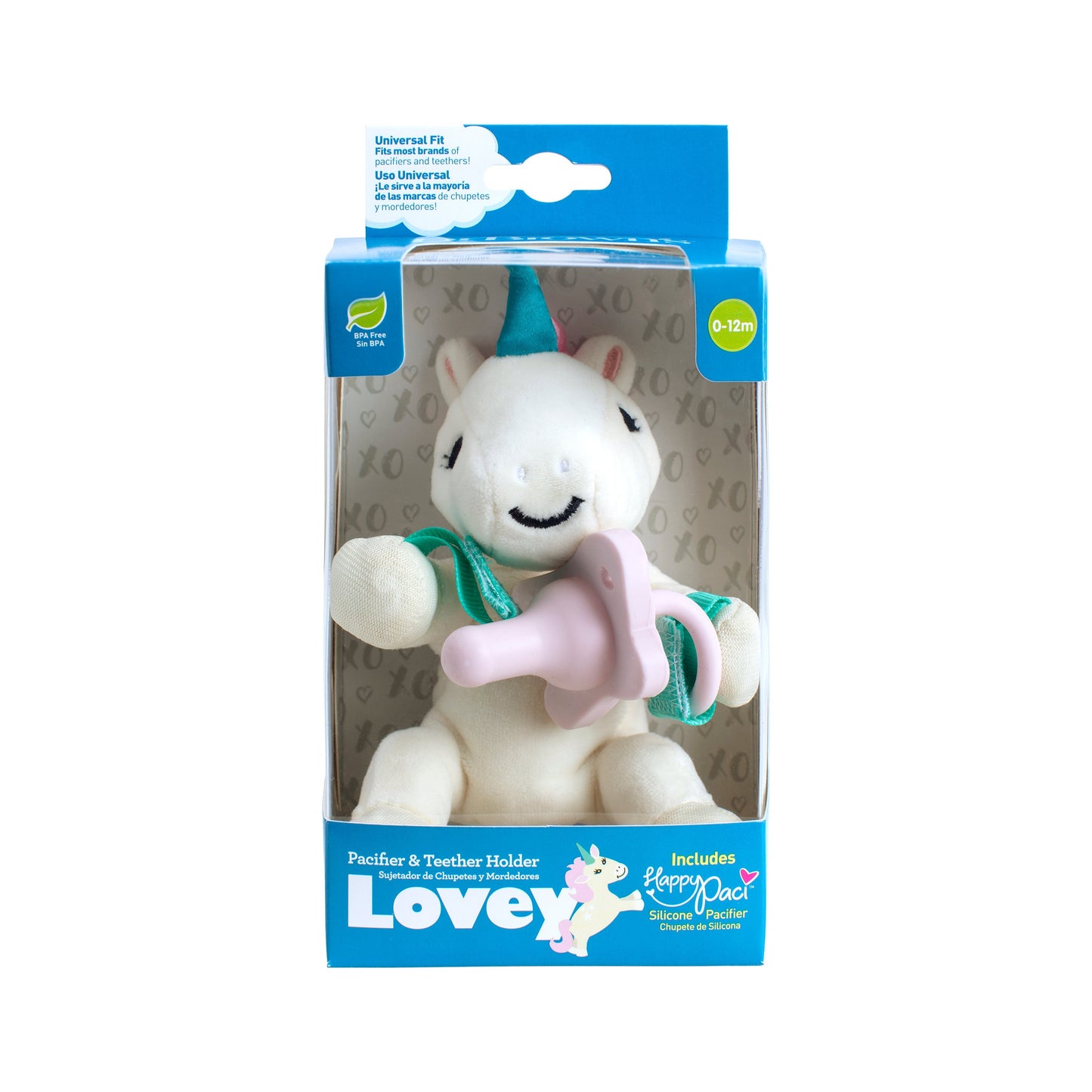Dr. Brown’s® Lovey Pacifier and Teether Holder, Unicorn