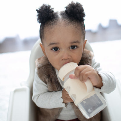 Dr. Brown's Milestones Wide-Neck Sippy Spout Bottle with Silicone Handles, 9 oz/270 mL