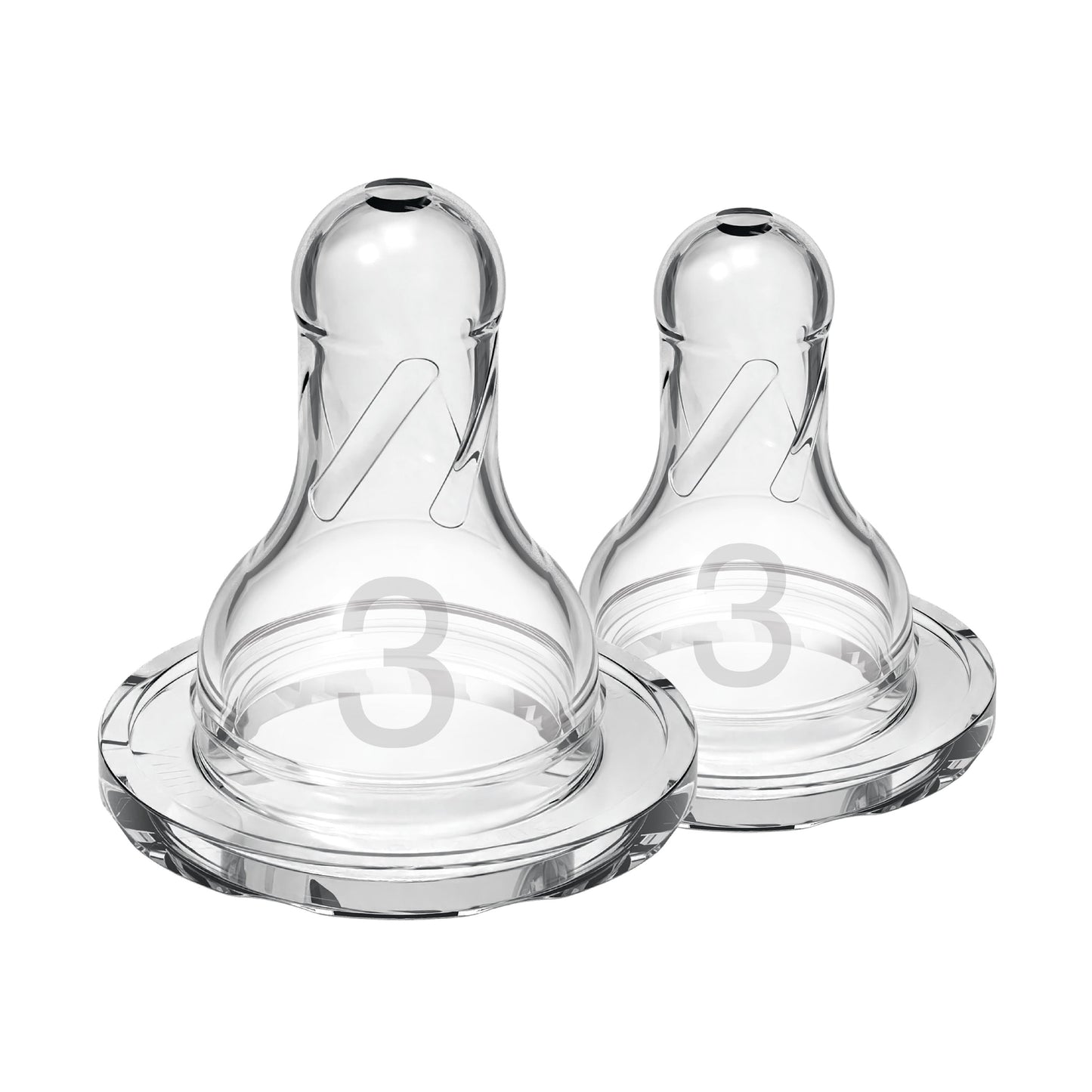 Dr. Brown's Natural Flow Narrow Baby Bottle Silicone Nipple, Level 3, 2-Pack