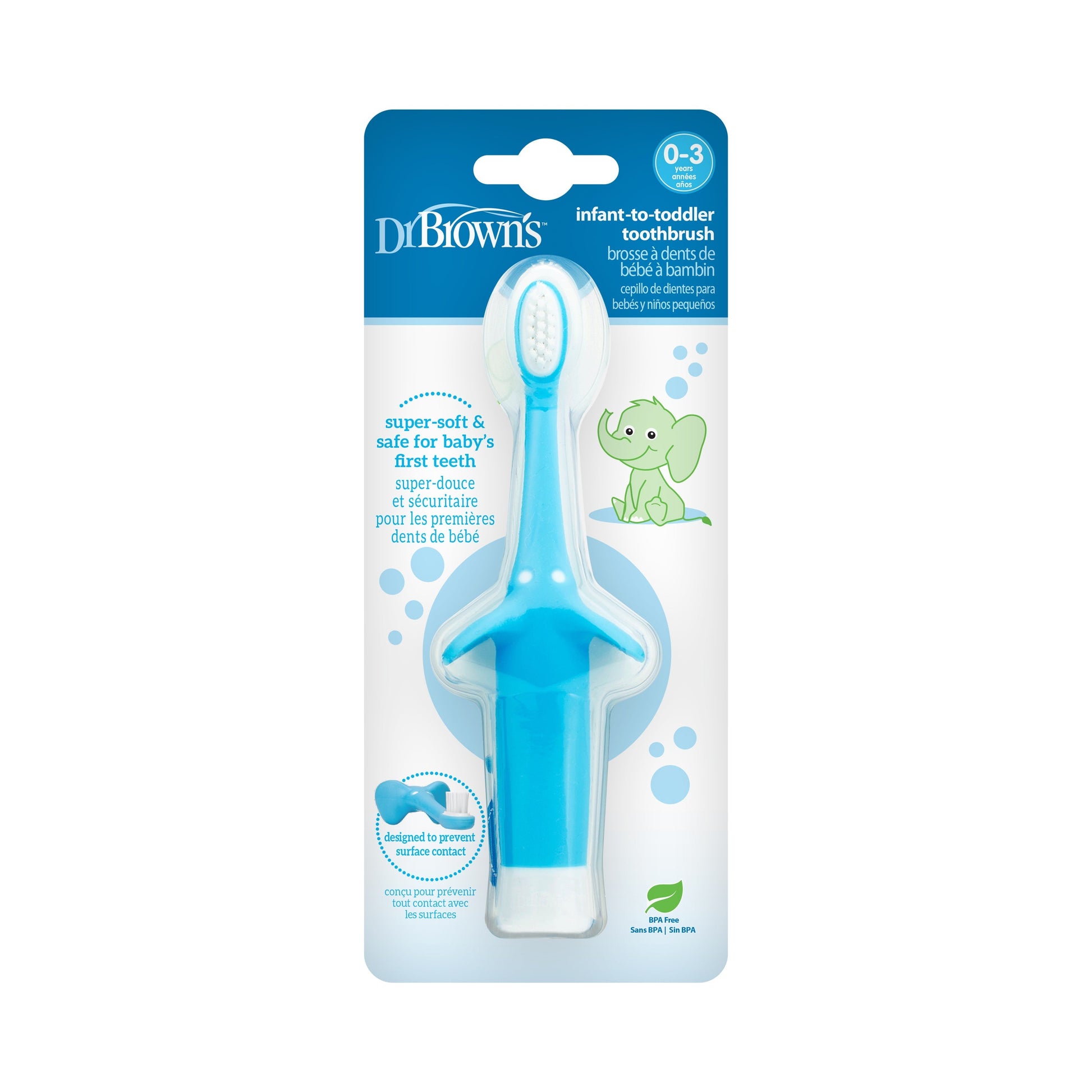 Dr. Brown's Infant-to-Toddler Toothbrush, Elephant, 1-Pack