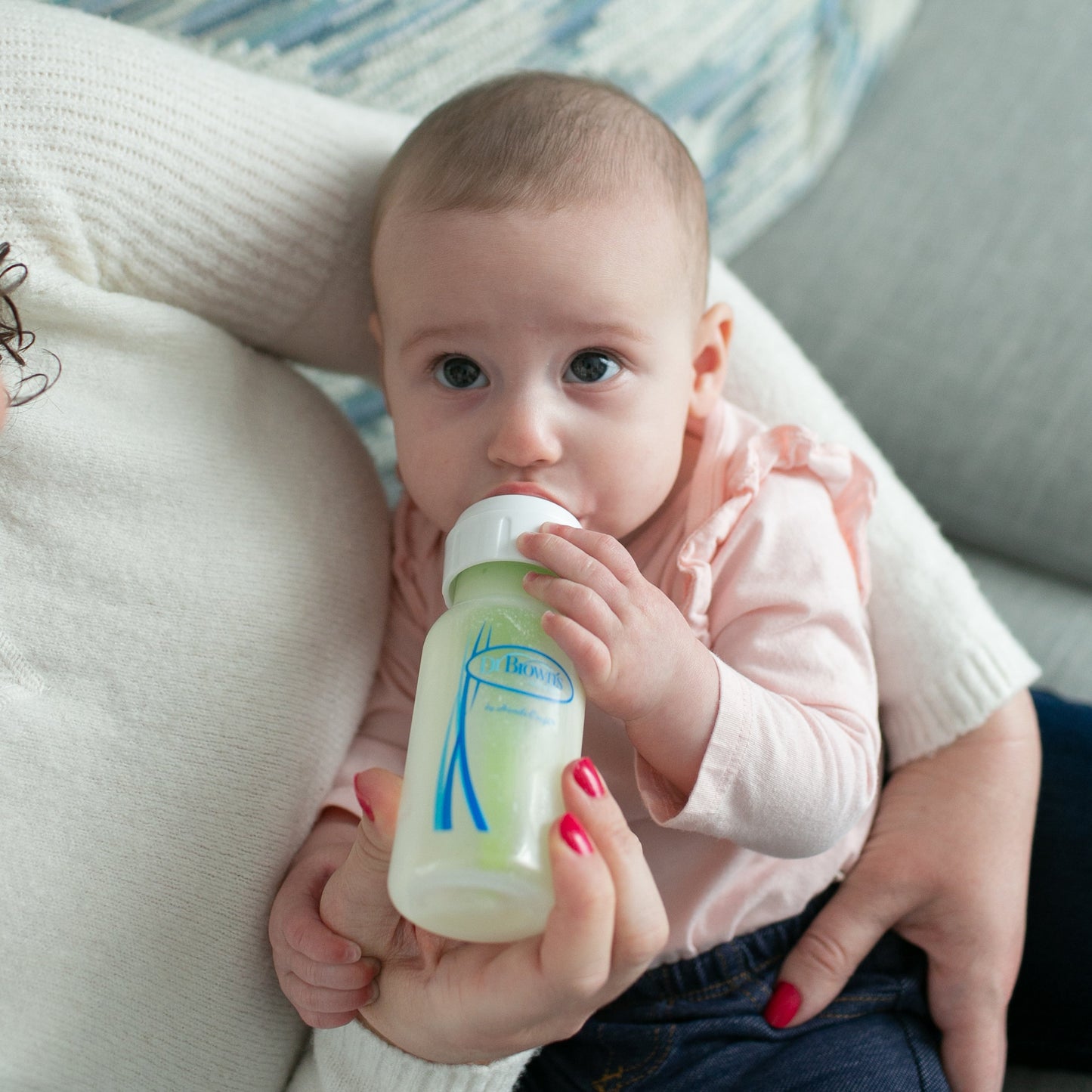 Dr. Brown's Natural Flow Anti-Colic Options+ Narrow Glass Baby Bottle, with Level 1 Slow Flow Nipple